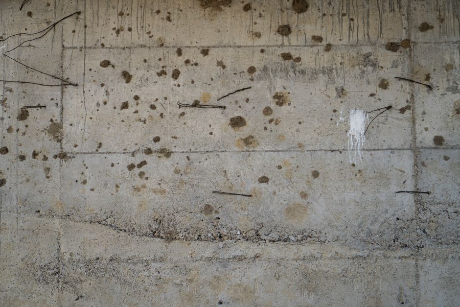 Weathered concrete surface